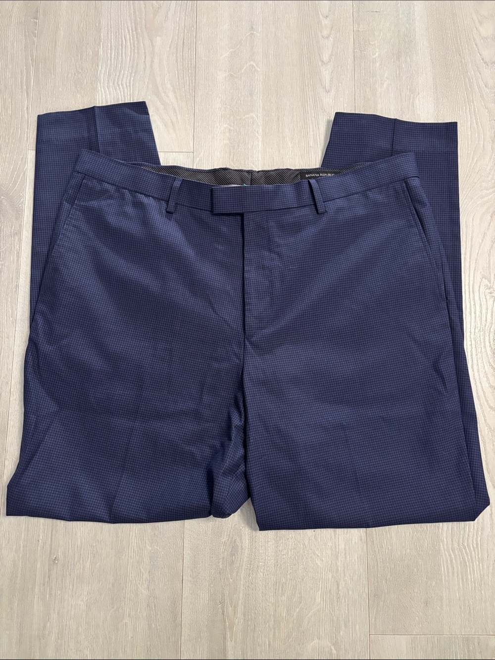 🔥BUNDLESALE Mens 38/32 Banana Republic Standard Fit Micro-Check Dress Pants NWOT
